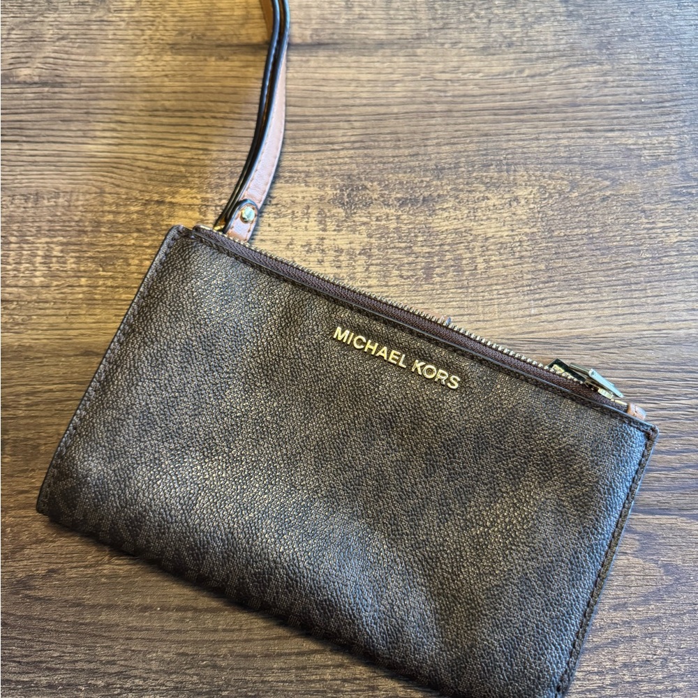 Michael Kors Dark Brown Wristlet